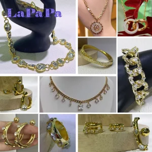 Ensemble de bijoux de haute qualité en or pour femmes, collier goutte d&rsquo;eau, bague, boucles d&rsquo;oreilles, Bracelet, cadeau romantique, nouvelle collection 2025