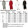 robe caftan musulmane pour hommes, manches longues, arabe, islamique, document solide, maxi, abaya, jubba, thobe, moyen orient, dubaï