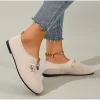 2025 nouveaux appartements rétro – mocassins peu profonds pour femmes, styles de couleur unie décontractés et confortables, bases polyvalentes au quotidien