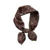 foulard carré en soie imprimé rétro pour femmes, châle assorti avec tout, à la mode, accessoires pour femmes, cadeaux, 55x55