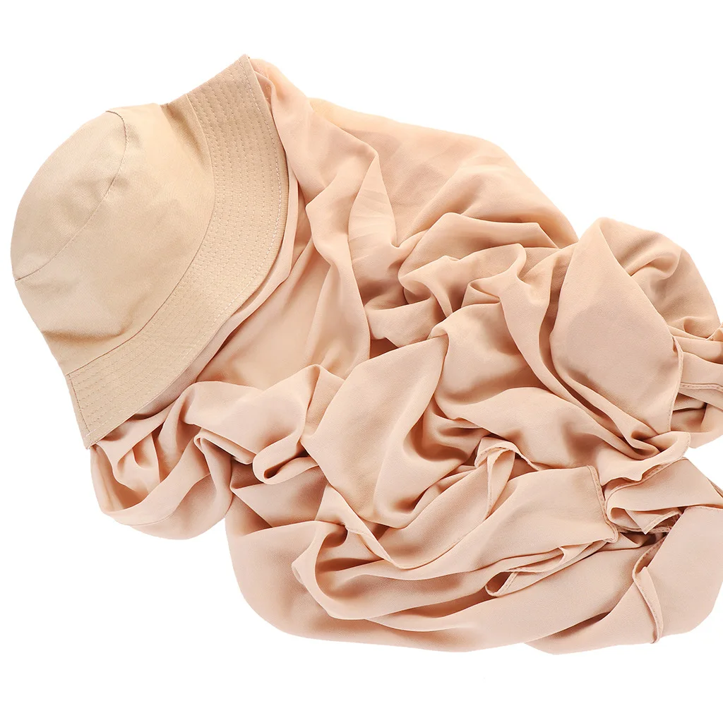 hijab en mousseline de soie avec casquette de baseball, écharpe de sauna, bonnet instantané, prêt à porter, sports d'été, islam, nouveau