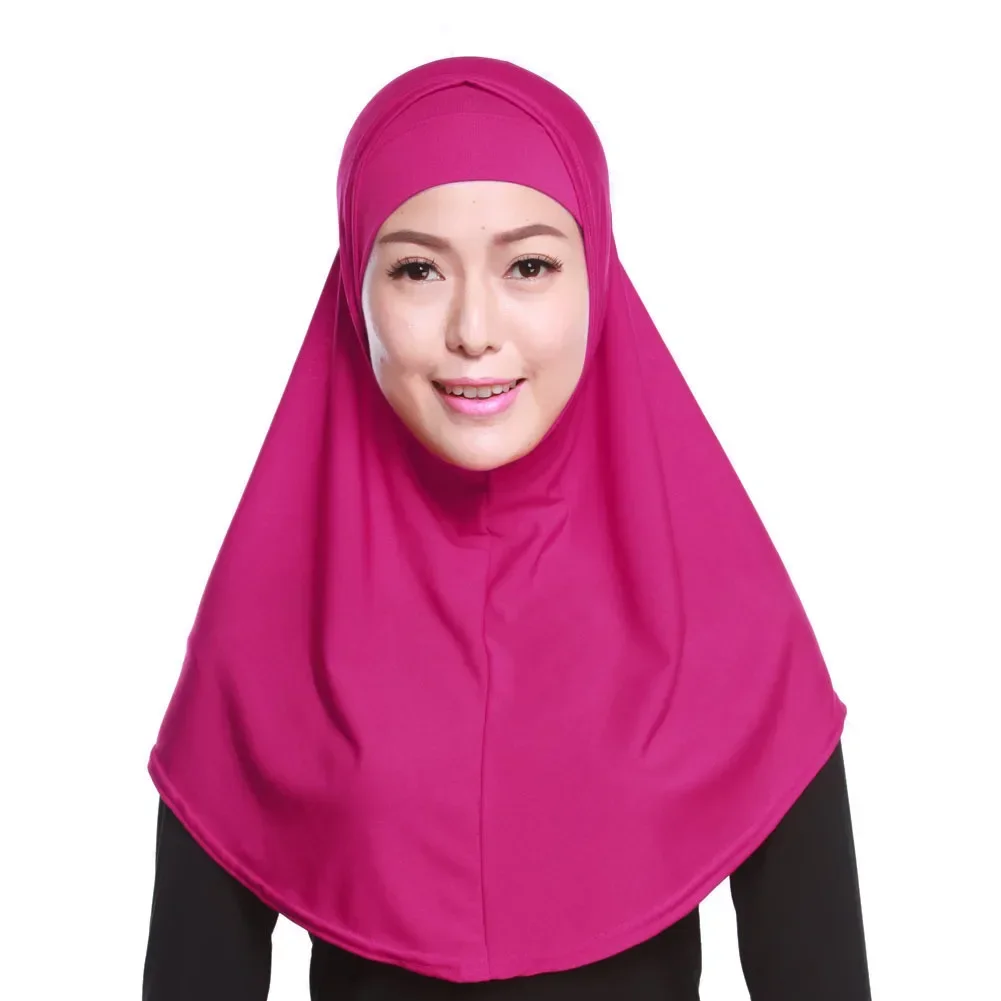 chapeau de prière musulmane pour femmes, 2 pièces, sous écharpe, hijab niquabs, foulard islamique, turban doux ninja, couleur unie, chapeau du moyen orient
