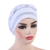turban hijab musulman à couverture complète avec côtes tressées, écharpe islamique, chapeaux intérieurs, bonnet, couverture de sauna
