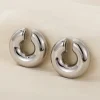 1 paire de boucles d'oreilles à clip en forme de c pour femmes, légères, sans piercing, cartilage, manchette d'oreille, couleur or argent
