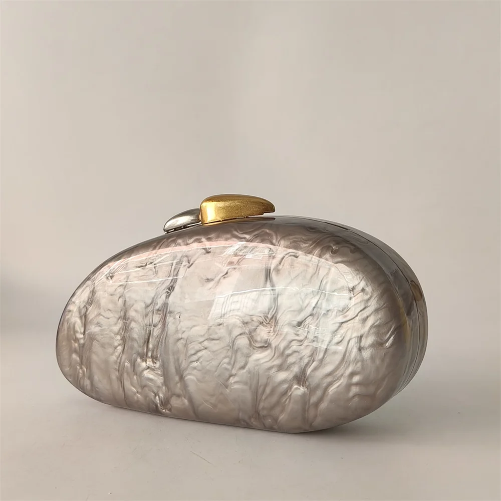Marbre gris bonbons Vintage perle pochette de luxe Resort soirée acrylique embrayages mariage bal pochette boîte de fête pochette Pro sacs à main