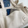 sac à main vert de grande capacité pour femmes, sac à bandoulière blanc à la mode, fourre tout polyvalent pour étudiantes, sac à main de voyage en tissu oxford, 2025