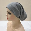 chapeaux à tube uni h065, turban musulman, couleur pure, hijabs intérieurs extensibles pour casquettes, prêt à porter, foulard sous le bonnet hijab pour femmes