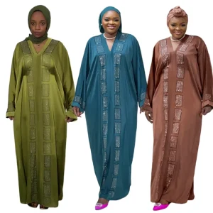 Abayas pour femmes dubaï Robe de mode musulmane africaine Caftan Marocain robes de soirée Boubou Robe Djellaba Femme 2025 Abayas pour femmes dubaï Robe de mode musulmane africaine Caftan Marocain robes de soirée Boubou Robe Djellaba Femme 2025