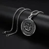 collier allah pour hommes, pendentif rond en acier inoxydable, couleur or, bijoux islamiques, amulette, cadeaux musulmans