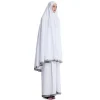 femmes musulmanes burqa robe dentelle deux pièces costume ethnique dame hijab abaya costume ramadan eid prière vêtement