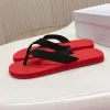 tongs plates rouges pour femmes, bout rond, pantoufles plates décontractées, chaussures de plage, nouvelle collection été 2025