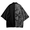 yukata haori – ensemble kimono et short pour hommes, vêtements asiatiques, cardigan, chemise traditionnelle japonaise, imprimé noir