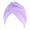 bonnet turban plissé hijab pour femmes musulmanes indiennes, casquettes chimio, sous écharpe, perte de cheveux, chapeaux de cancer, enveloppement de sauna, couvertures d'écharpe