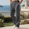 pantalon de survêtement ample en jacquard pour hommes, style hip hop américain, décontracté, à poils droits, simple, taille élastique