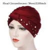 casquettes hijab musulmanes pour femmes, écharpe de sauna perlée, bonnet à tête ronde, chapeau turban, vêtements de mode, document solide, ramadan
