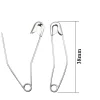 Épingles de sûreté incurvées 100 pièces/boîte 38mm, épingles à badigeonner pour matelassage, épingles de sûreté pliées pour bricolage, couvertures, jupes, artisanat, fabrication de broches