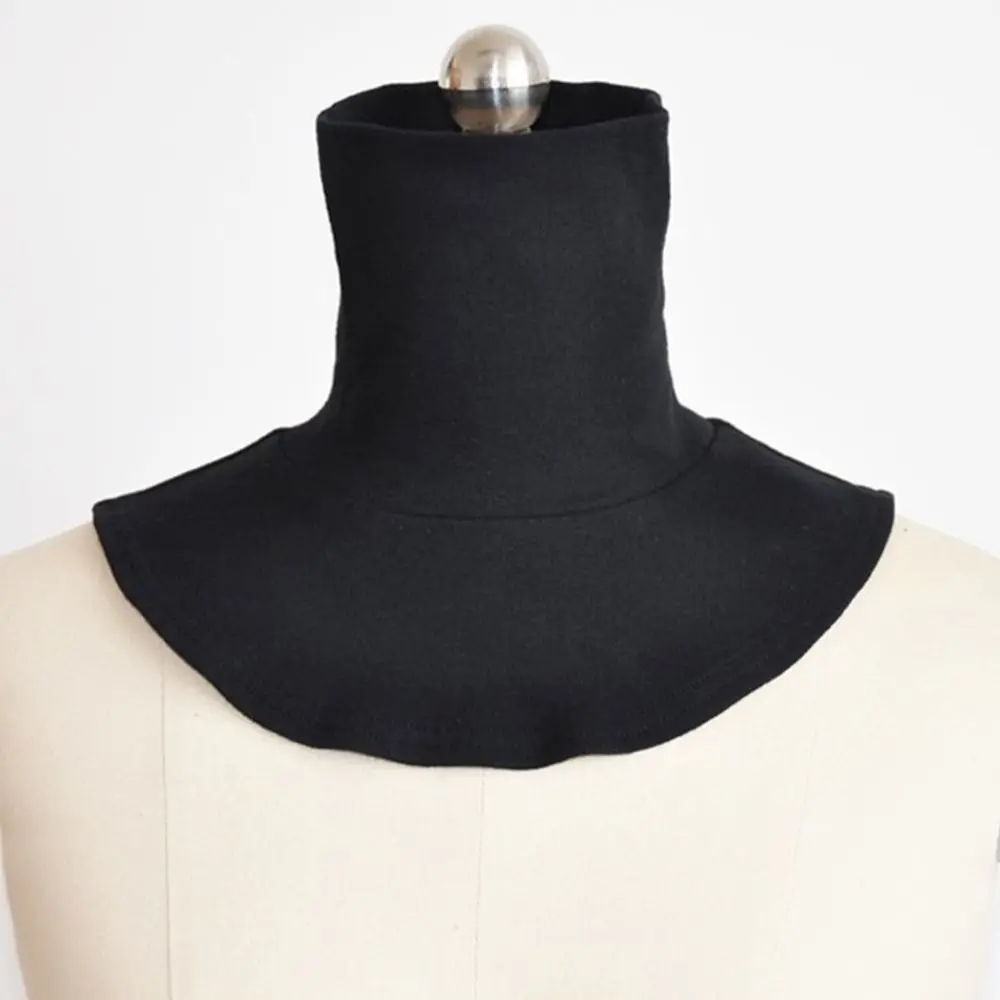 Faux col à col roulé en coton multicolore, Extensions Hijab islamique, couverture de cou de couleur unie, demi-haut, faux col de chemise