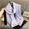 femmes nouveaux satins musulman hijab châles écharpe doux jersey hijabs plaine doux pour femme musulman islamique voile été châles 90*180 cm