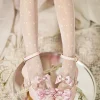 sandales à talons d'amour avec nœud rose japonais, vêtements d'extérieur pour femmes, nouvelle collection été 20225, pantoufles à talons hauts lolita douces, pantoufles à un mot, chaussures pour filles kawaii