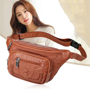 Nouveau Fanny pack rétro femme ceinture sac de luxe femmes épaule sacs à bandoulière mode en cuir souple taille packs concepteur taille sac