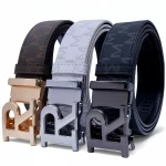Ceinture décontractée à la mode pour hommes, boucle automatique en alliage, polyvalente, sensation haut de gamme, ceinture en cuir pour les affaires et un usage quotidien