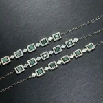 Bracelet de Tennis naturel EMERALD, Bracelets pour femmes, bijoux fins réglables, pierre cadeau rouge