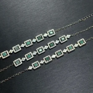 Bracelet de Tennis naturel EMERALD, Bracelets pour femmes, bijoux fins réglables, pierre cadeau rouge