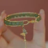bracelet perlé rond pour femme, jonc magnétique, pendentif papillon, main jogirls, bijoux émeraude exquis, cadeau d'anniversaire, diversifier