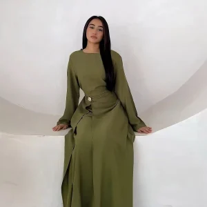 Robe longue musulmane Eid Abaya pour femmes, robes portefeuille, Ramadan, maroc, dubaï, caftan de luxe, Islam, saoudien, arabe Jalabiya Abayas