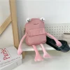 dessin animé petite fille sac à la mode fille personnalité créative mignon grenouille sac de messager femme sac de poitrine