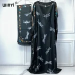 WINYI-Robe traditionnelle africaine pour femmes musulmanes, abaya, dubaï, caftan de luxe, robe de plage élégante, longueur maxi, 2024