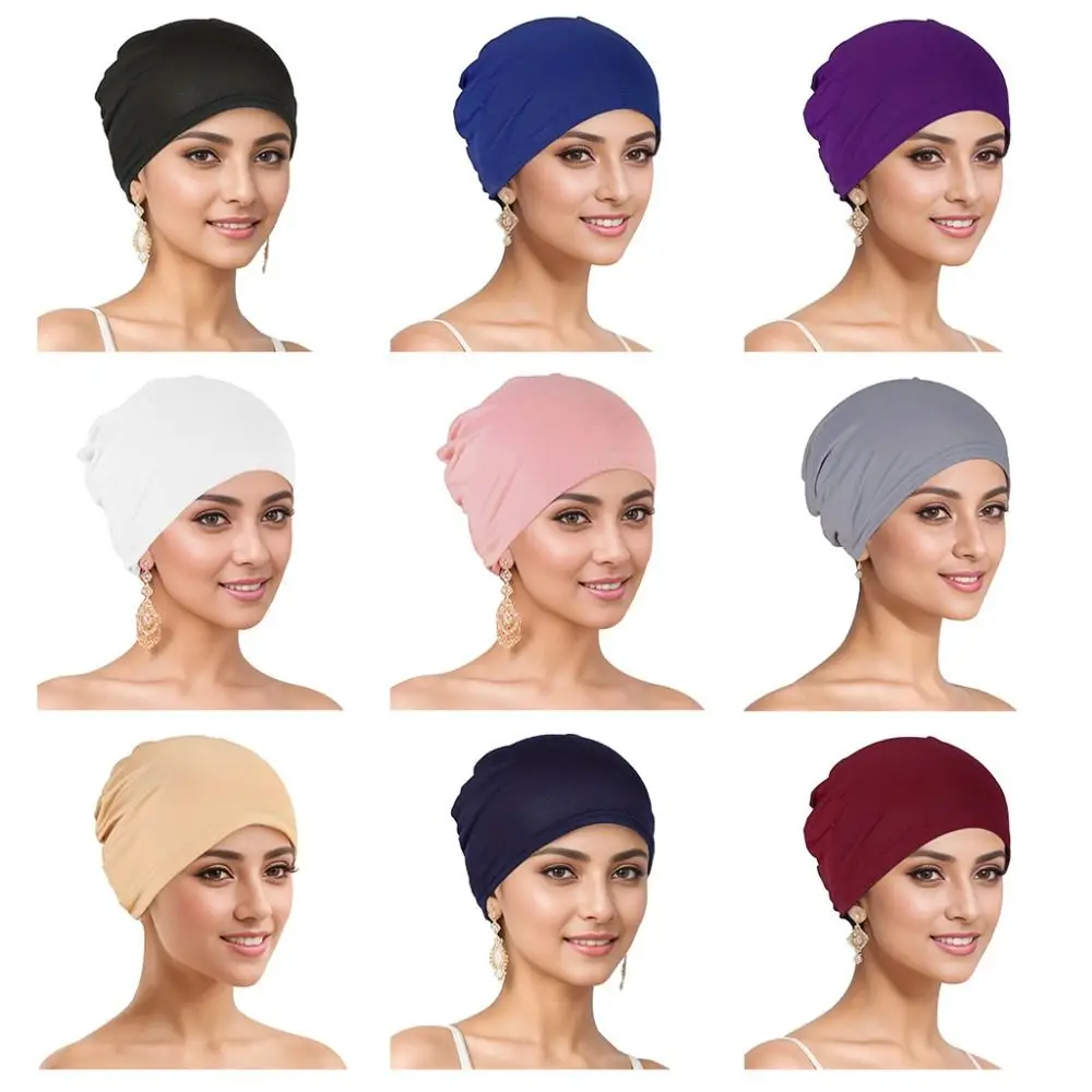 casquettes hijab musulmanes en coton, sous Écharpe fermée, turban musulman, capuche artificiel astique, bonnet pour femme, nouvelle collection