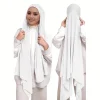 1 pièces plaine instantanée hijab bulle en mousseline de soie avec tube modal ensemble de casquette femme musulmane hijab intérieur écharpe décontractée longue écharpe turban islamique