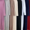 abaya robe d'intérieur décontractée pour femmes musulmanes, hijab à col roulé, robe maxi, caftan turc, vêtements islamiques
