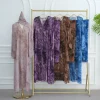 abaya – vêtements islamiques pour femmes, ouvert sur le devant, robes modestes, imprimé tie dye, en mousseline de soie, avec écharpe assortie, nouvelle collection été 2025