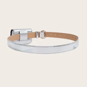 Ceinture en alliage élégante avec sac de taille, décor de jean, boucle en cuir PU, sac de taille Vintage réglable, Streetwear Ceinture en alliage élégante avec sac de taille, décor de jean, boucle en cuir PU, sac de taille Vintage réglable, Streetwear