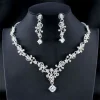 ensemble de bijoux de mariée en strass, brillant, réglable, exquis, charme doux, collier et boucles d'oreilles esthétiques, pour banquet
