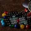 collier pendentif en pierre naturelle de style bohème, bijou créatif en métal tibétain et argenté, idéal comme cadeau