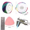 silicone world – épingles à tête de perle en acier, 480 pièces, 37mm, boule ronde, disque, aiguilles de positionnement en métal, couture, quilting, bricolage