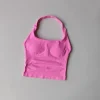 soutien gorge d'entraînement sexy pour femme, haut de fitness licou avec soutien intégré, soutien gorge de yoga à séchage rapide pour salle de sport et course