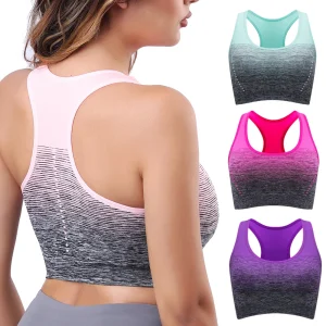 Soutien-gorge de sport absorbant les chocs pour femmes, sous-vêtements respirants et résistants aux chocs, anneau en acier, soutien-gorge de Yoga gratuit, gilet de course, hauts d&rsquo;entraînement de Fitness