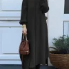 zanzea automne ensembles musulmans turquie dubaï abaya femmes à manches longues chemise ensemble pantalons décontractés costumes abayas pour les femmes tenues islamiques