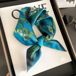 Injplanchers f-Foulard carré de luxe pour femme, bandeau de sauna de haute qualité, foulard de la présidence féminine, châle enveloppant, hijab bandana, 100%