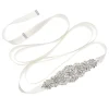 Ruban doux ceinture de mariée argent longue ceinture de mariage Style coréen strass ceintures de mariée mariage