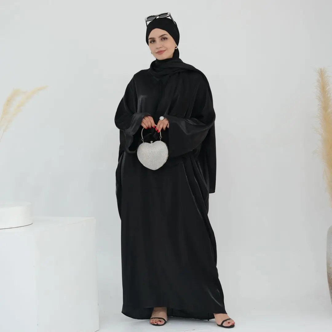 robe musulmane élégante du moyen orient pour femmes, hijab arabe, abaya dubaï, kebaya islamique de luxe, kaftan, vêtements de turquie, robe unie, modeste