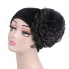 hijabs musulmans à grandes fleurs pour femmes, chapeau turban, sous écharpe islamique, écharpe de sauna pour dames, chapeau indien, casquettes de tête pour femmes
