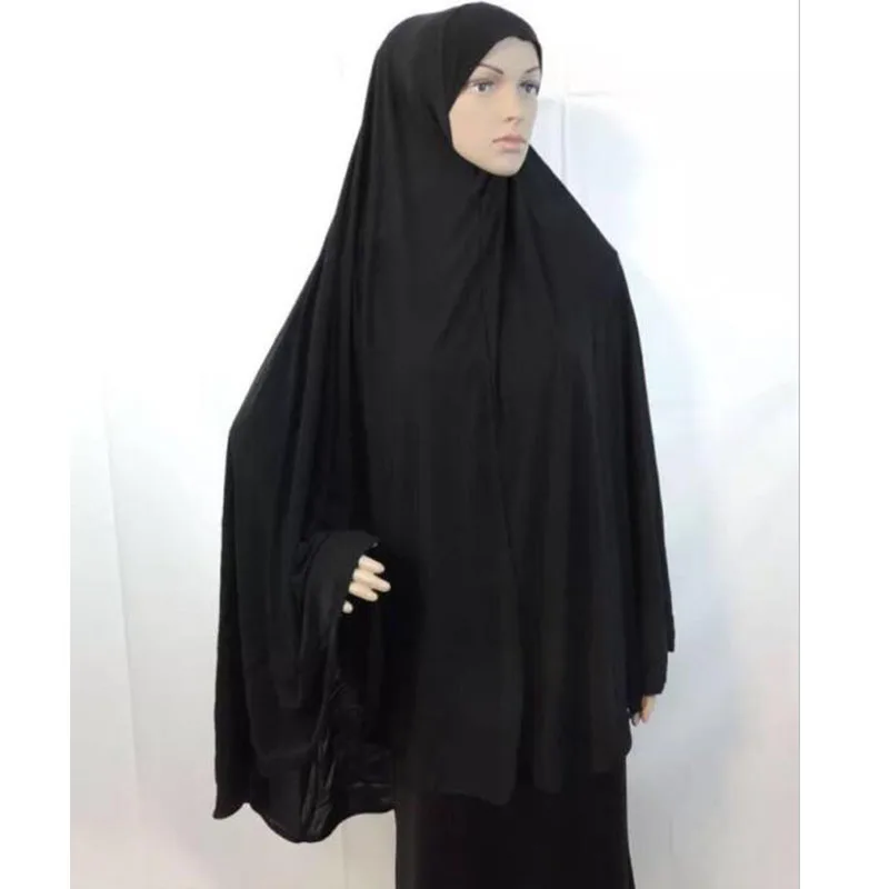 mode musulman hijab écharpe surdimensionné 120x110cm khimar islam foulard hijab femme musulman jersey turban