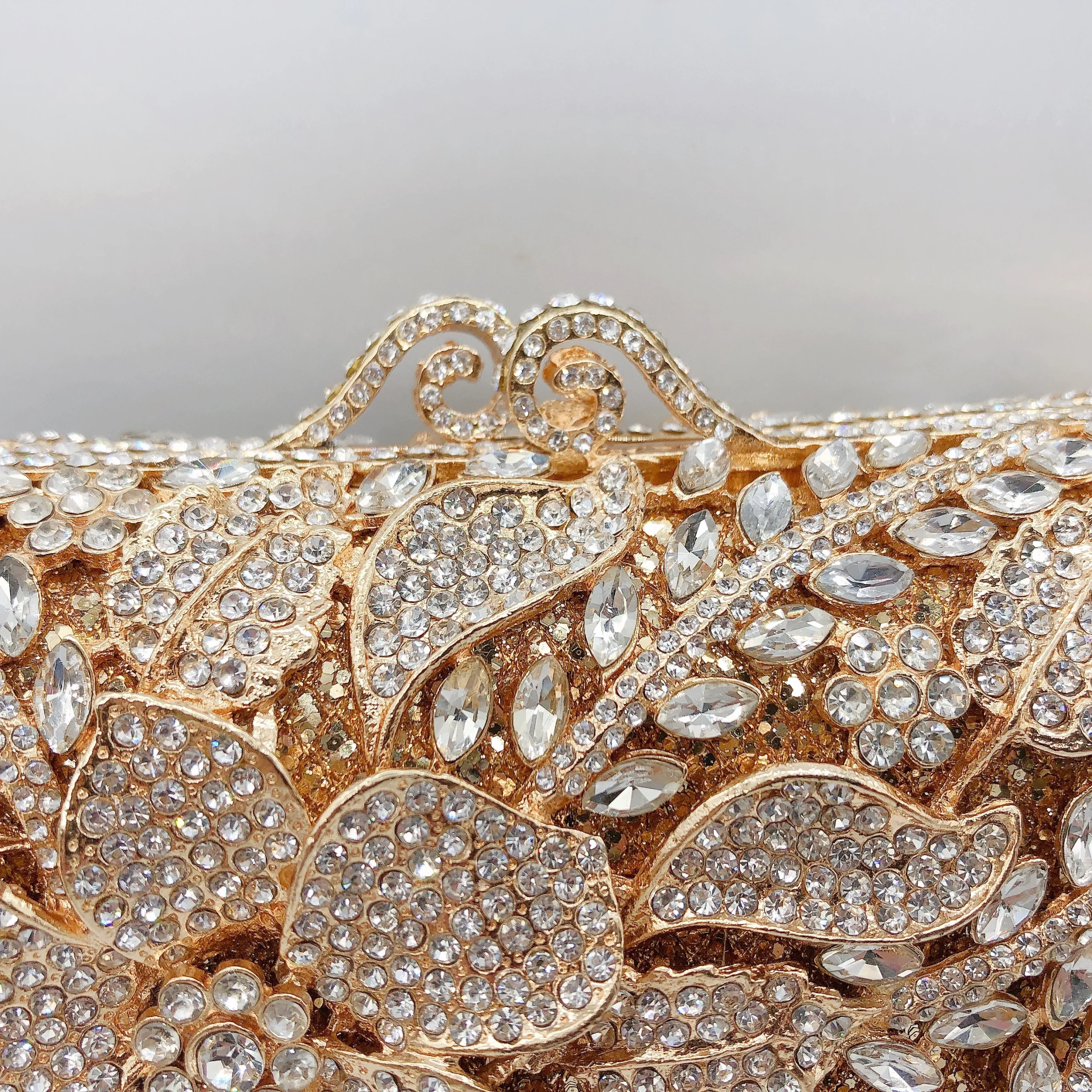 pochette double hexa pétale, sac de soirée floral géométrique pour femme. sac à main botanique personnalisé oem, vente en gros à faible moq de factory direc