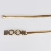 ceintures élastiques en métal doré à huit caractères pour filles et dames, étroites et élégantes, décoration de taille pour robe