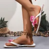 sandales romaines plates femme été nouveau clip orteil confortable niche design femmes chaussures sens ceinture boucle haute diapositives femmes sandales